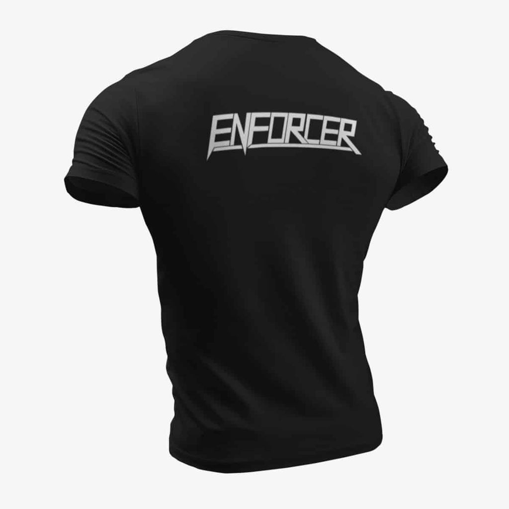 Enforcer T-Shirt, Enforcer Logo Black T-Shirt, Speed Metal Merchandise