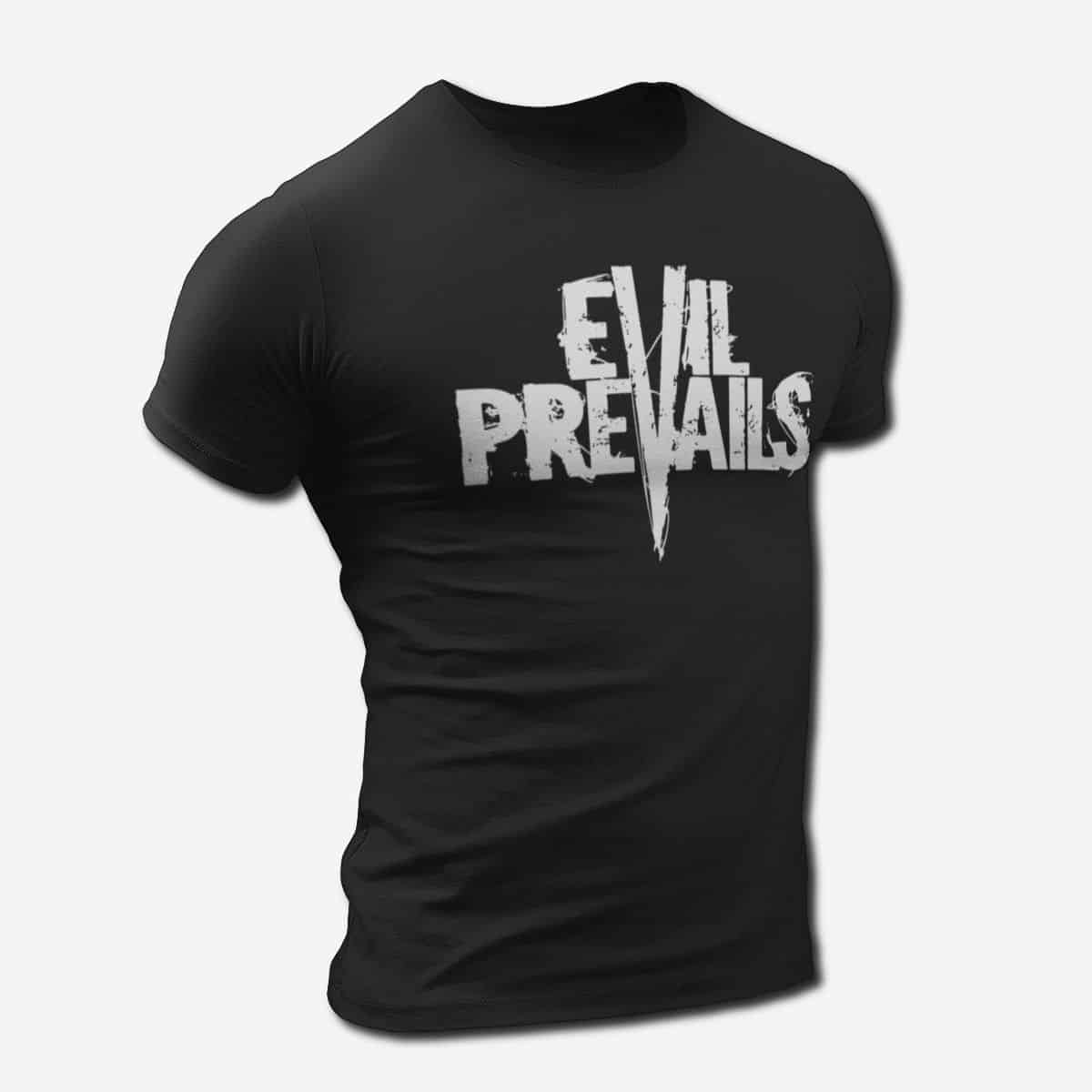 Evil Prevails Logo T-Shirt, Metal Merch