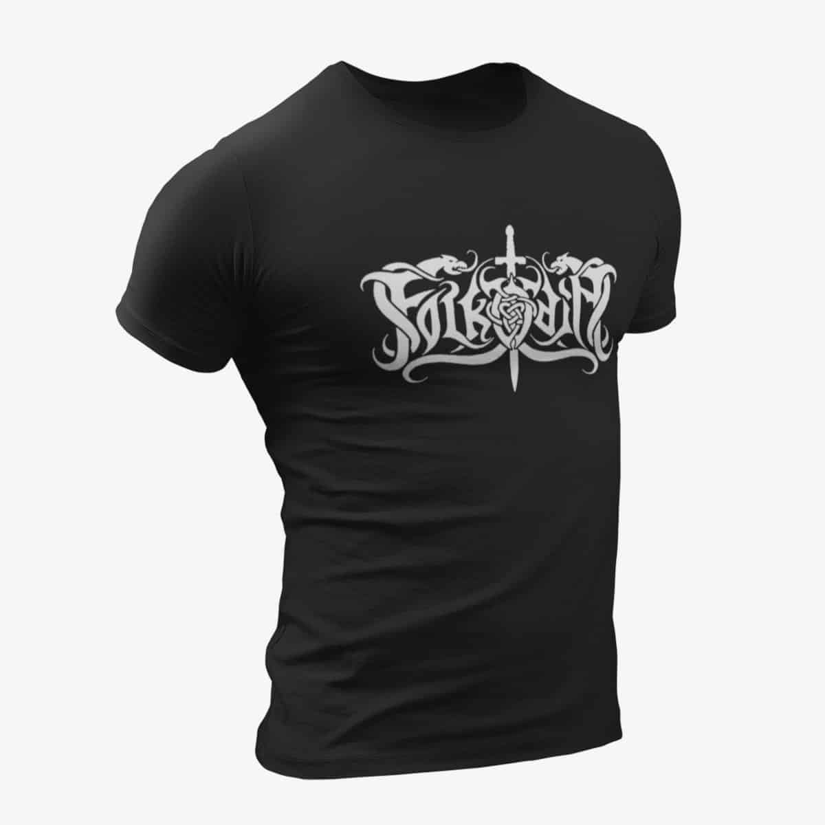 Folkodia T-Shirt, Folkodia Logo Black T-Shirt, Viking Metal Merchandise