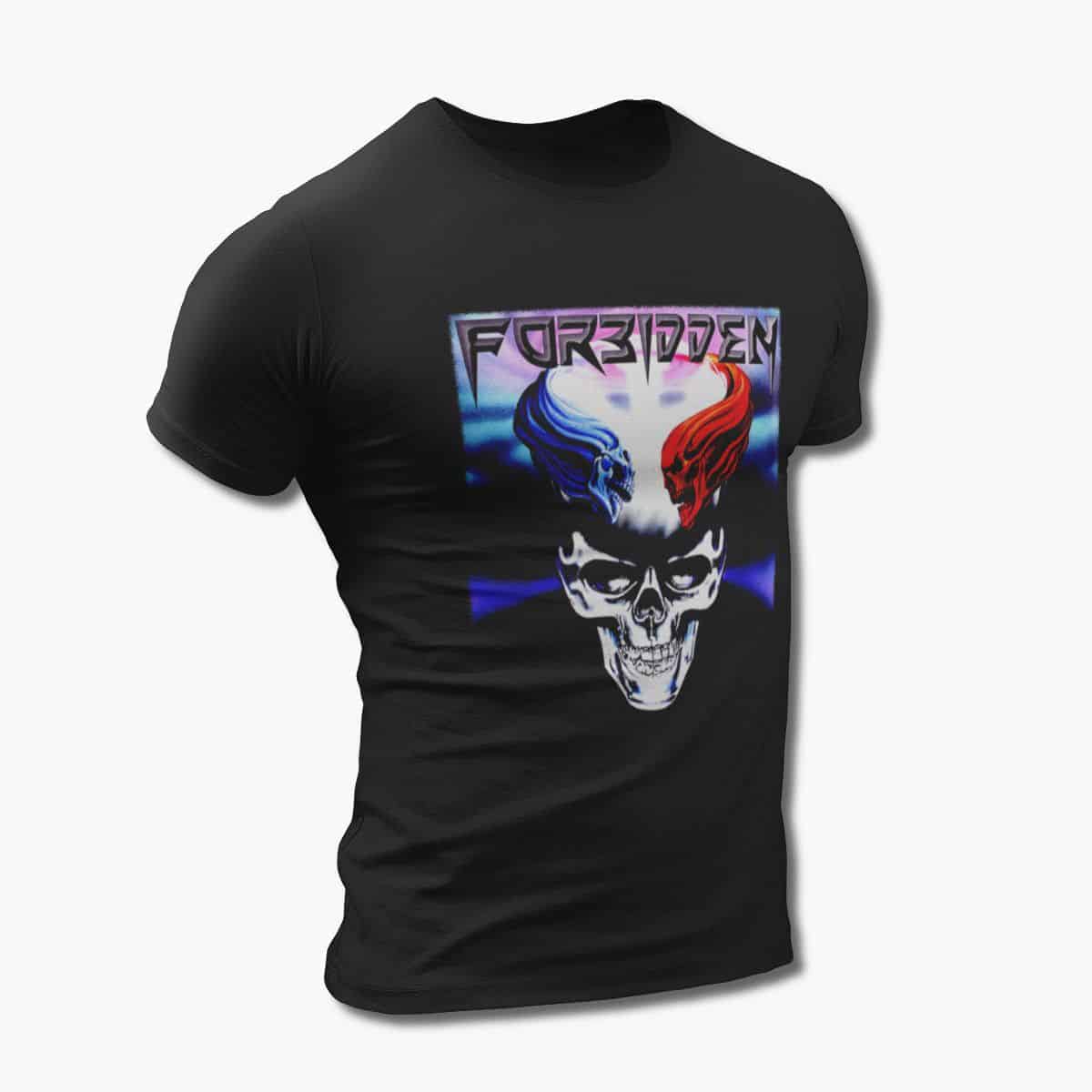 Forbidden Band T-Shirt, Forbidden Omega Wave Black Tee Shirt, Thrash Metal Merchandise