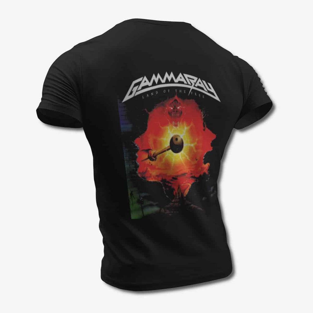 Gammaray T-Shirt, Gammaray Land of the Free Black Tee Shirt, Power Metal Merchandise