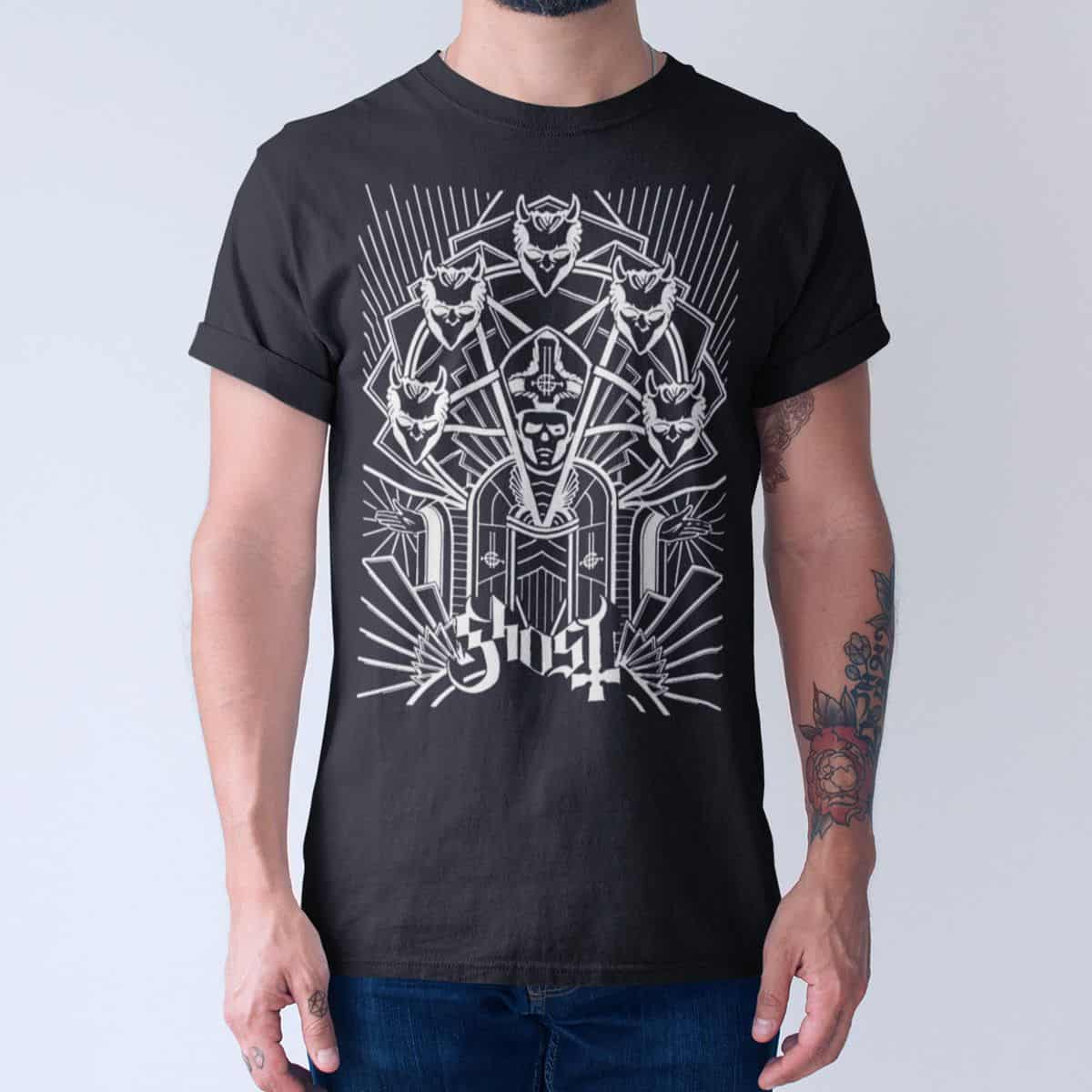 Ghost Artwork T-Shirt, Doom, Heavy Metal Merch