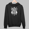 Goat Skull Hoodie, Goat Skull Artwork Black Hoodie