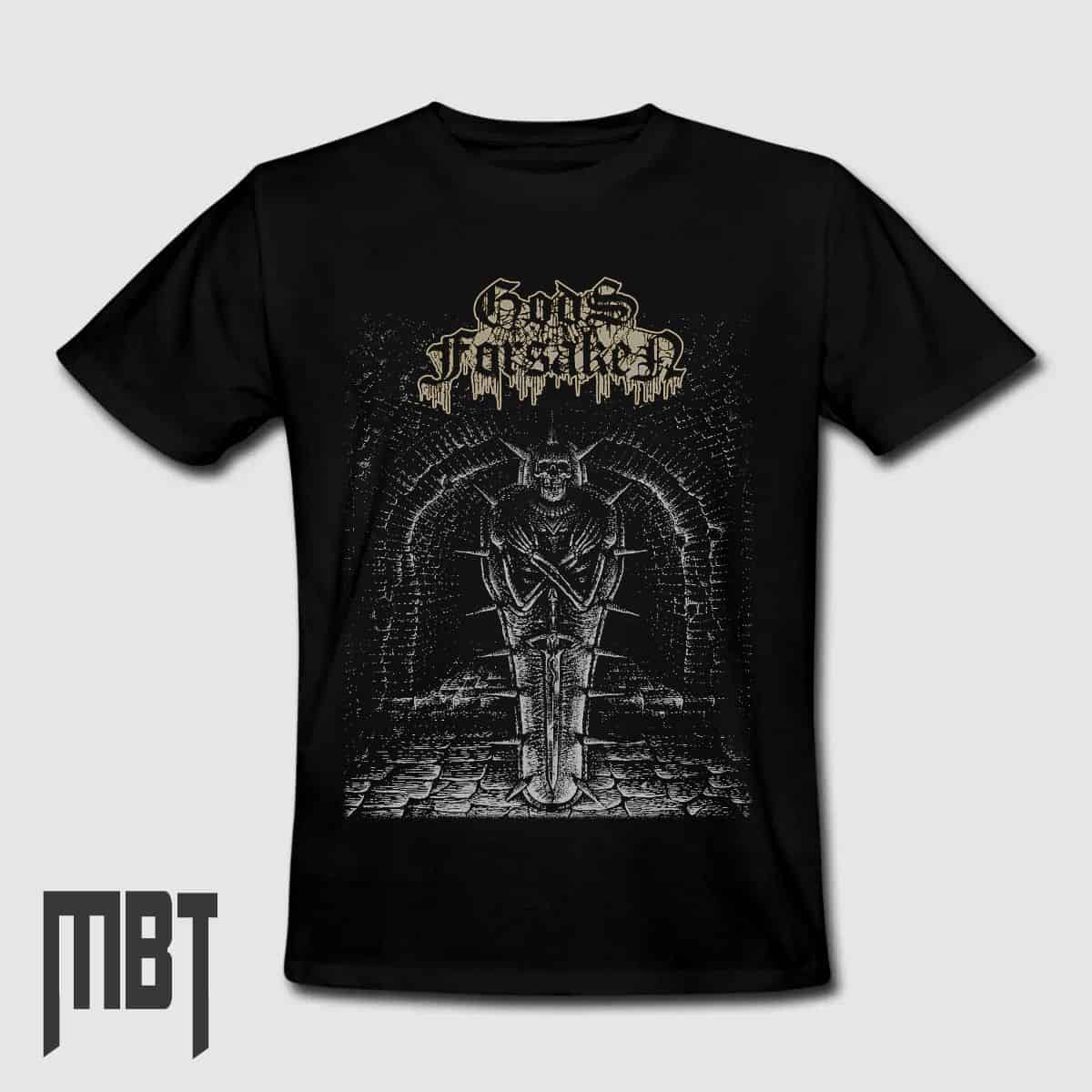 GodsForsaken Band T-Shirt, GodsForsaken In a Pitch Black Grave Tee-Shirt, Death Metal Merch