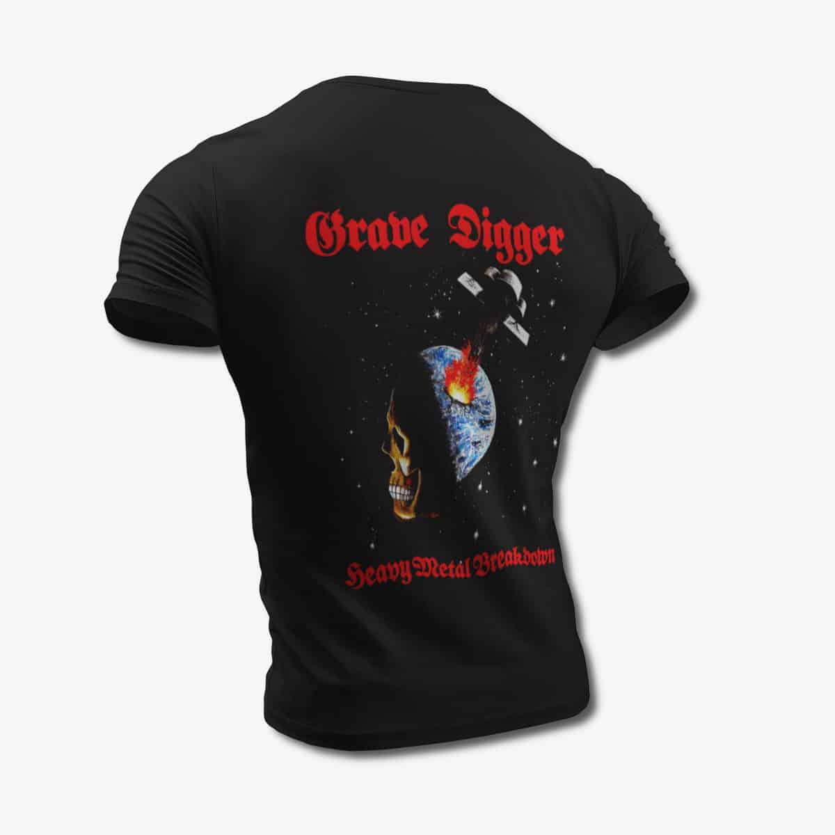 Grave Digger T-Shirt, Grave Digger Heavy Metal Breakdown Black Tee Shirt, Heavy Metal, Power Metal Merchandise