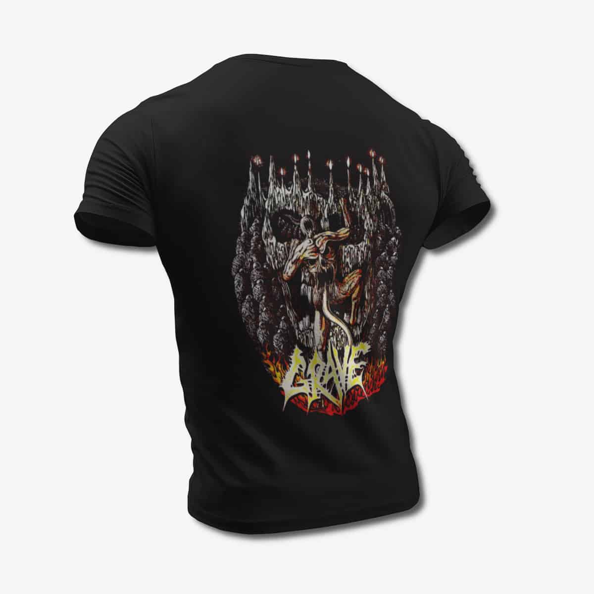 Grave T-Shirt, Grave Morbid Ascent Black Tee Shirt, Death Metal Merchandise
