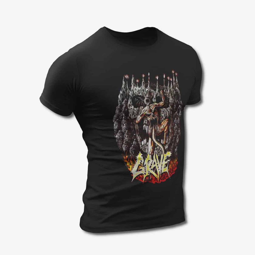 Grave T-Shirt, Grave Morbid Ascent Black Tee Shirt, Death Metal Merchandise