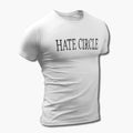 Hate Circle Band T-Shirt, Hate Circle Logo White Tee Shirt, Melodic Death Metal Merchandise