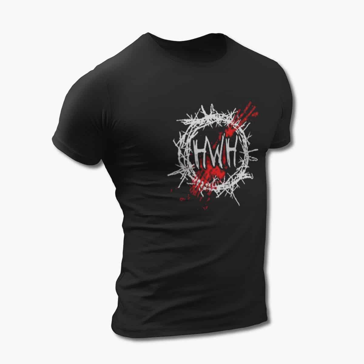 Hate World Hero T-Shirt, Hate World Hero Logo Black Tee Shirt, Metalcore Merchandise