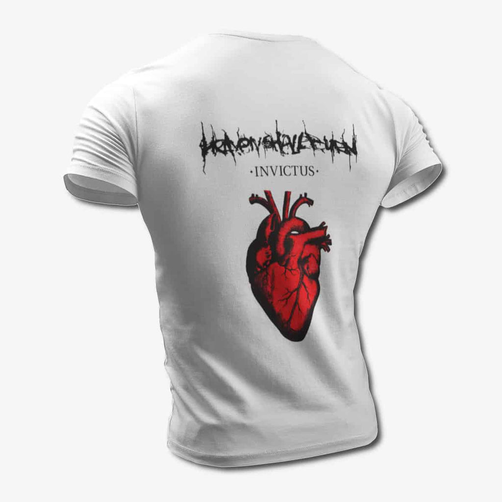 Heaven Shall Burn T-Shirt, Heaven Shall Burn Invictus White Tee Shirt, Melodic Death Metal Merchandise