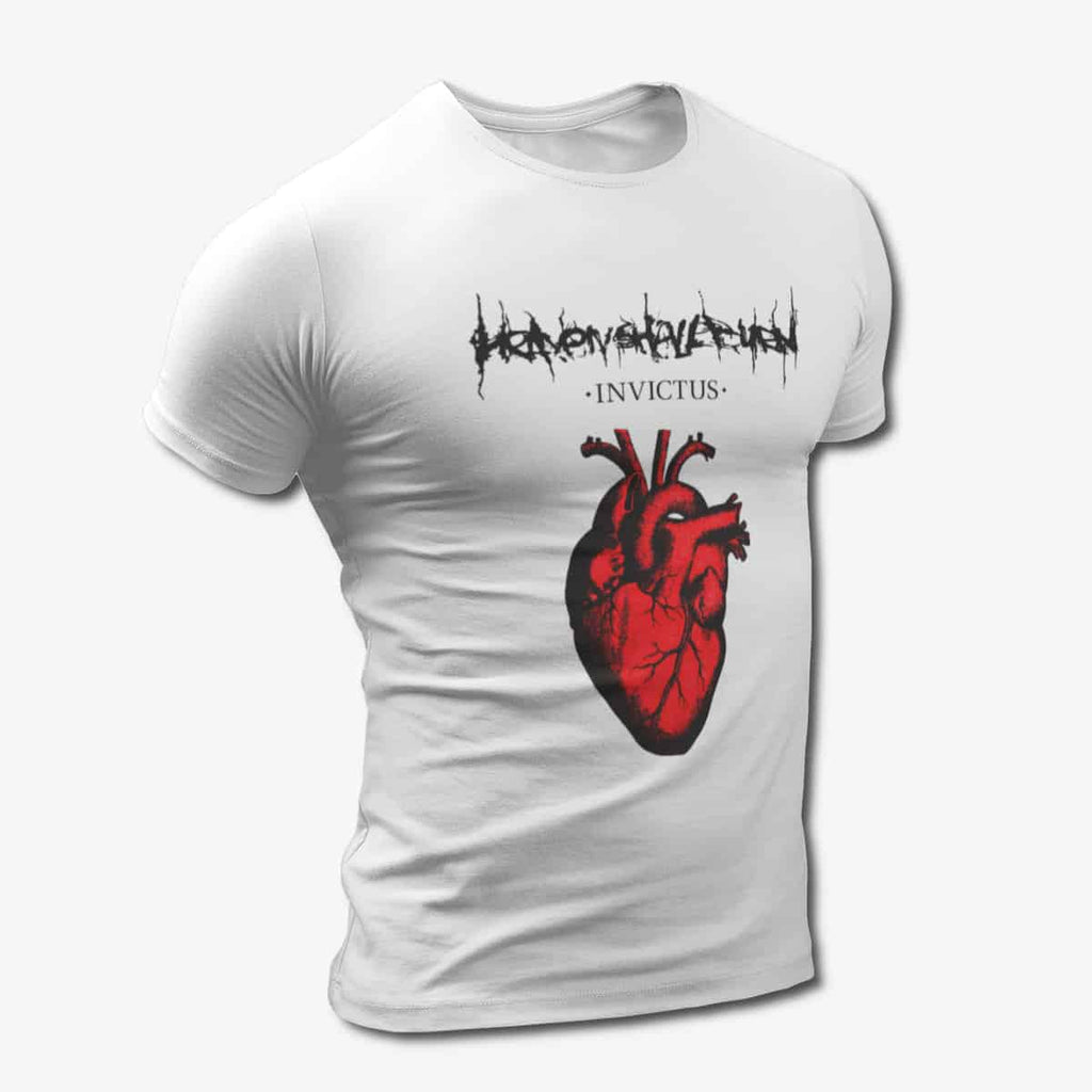 Heaven Shall Burn T-Shirt, Heaven Shall Burn Invictus White Tee Shirt, Melodic Death Metal Merchandise