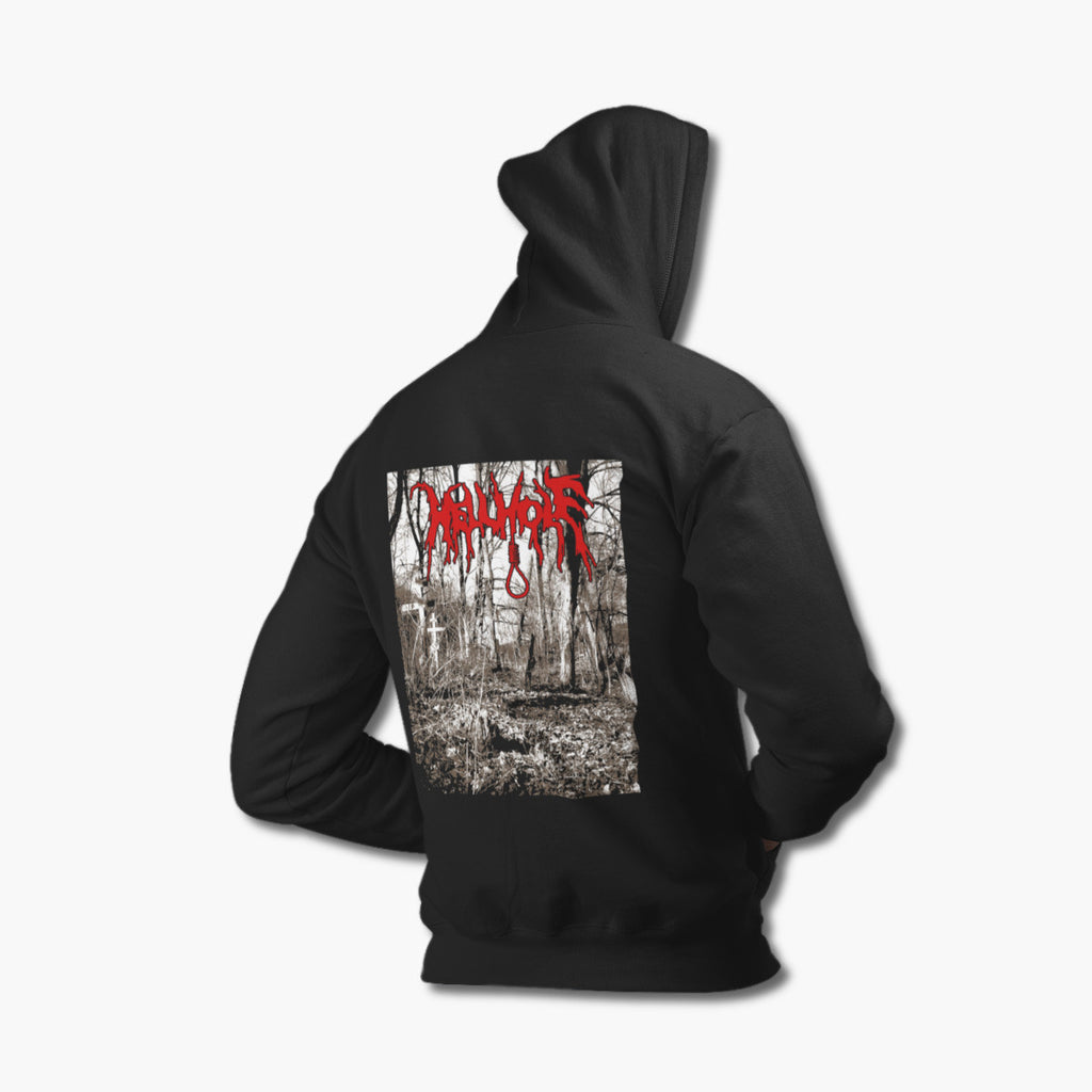 Hellhole Hoodie, Hellhole Artwork Black Sweatshirt