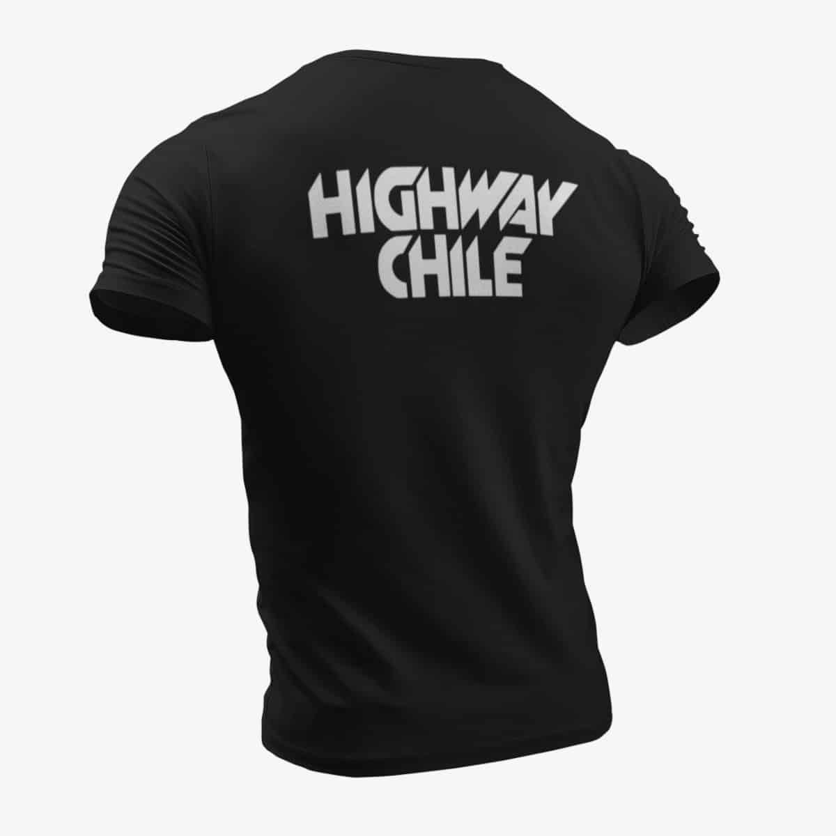 Highway Chile T-Shirt, Highway Chile Logo Black T-Shirt, Hard Rock Merchandise