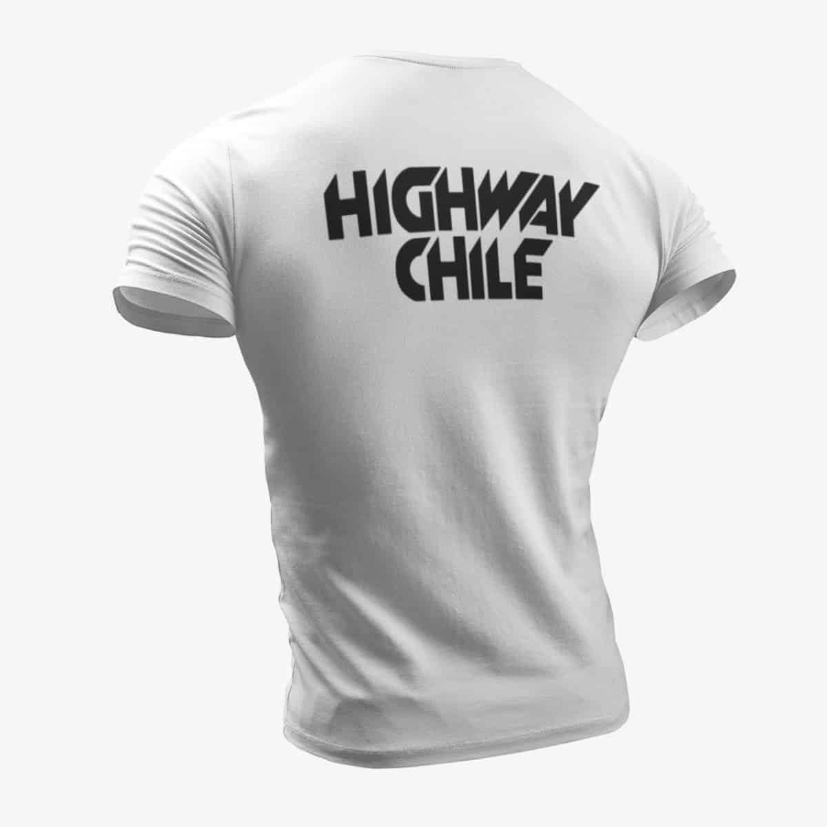 Highway Chile T-Shirt, Highway Chile Logo White T-Shirt, Hard Rock Merchandise