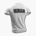 Human T-Shirt, Human Logo White Tee Shirt, Thrash Metal Merchandise