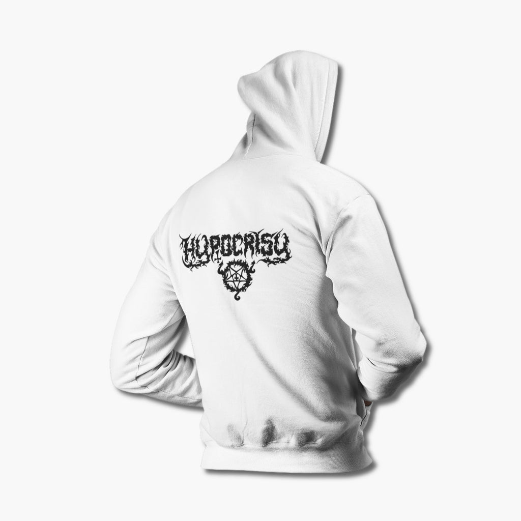 Hypocrisy Hoodie, Hypocrisy Old Logo White Sweatshirt