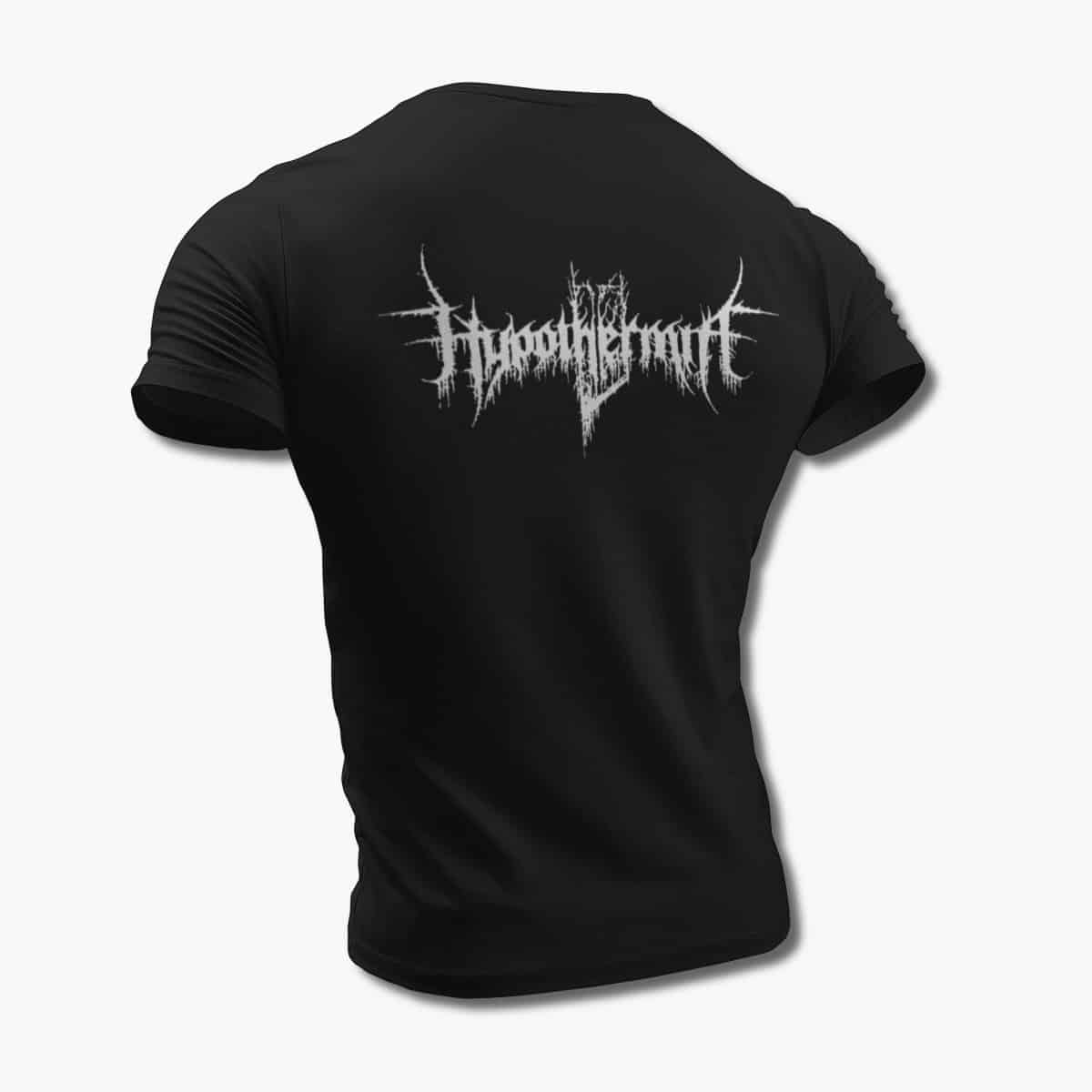 Hypothermia Band T-Shirt, Hypothermia Logo Black Tee Shirt, Black Metal Merchandise