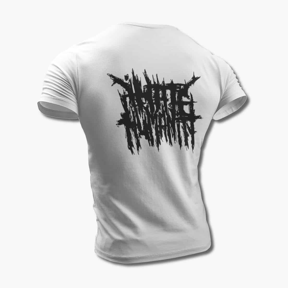 I Hate Humanity T-Shirt, I Hate Humanity Logo White Tee Shirt, Brutal Death Metal Merchandise