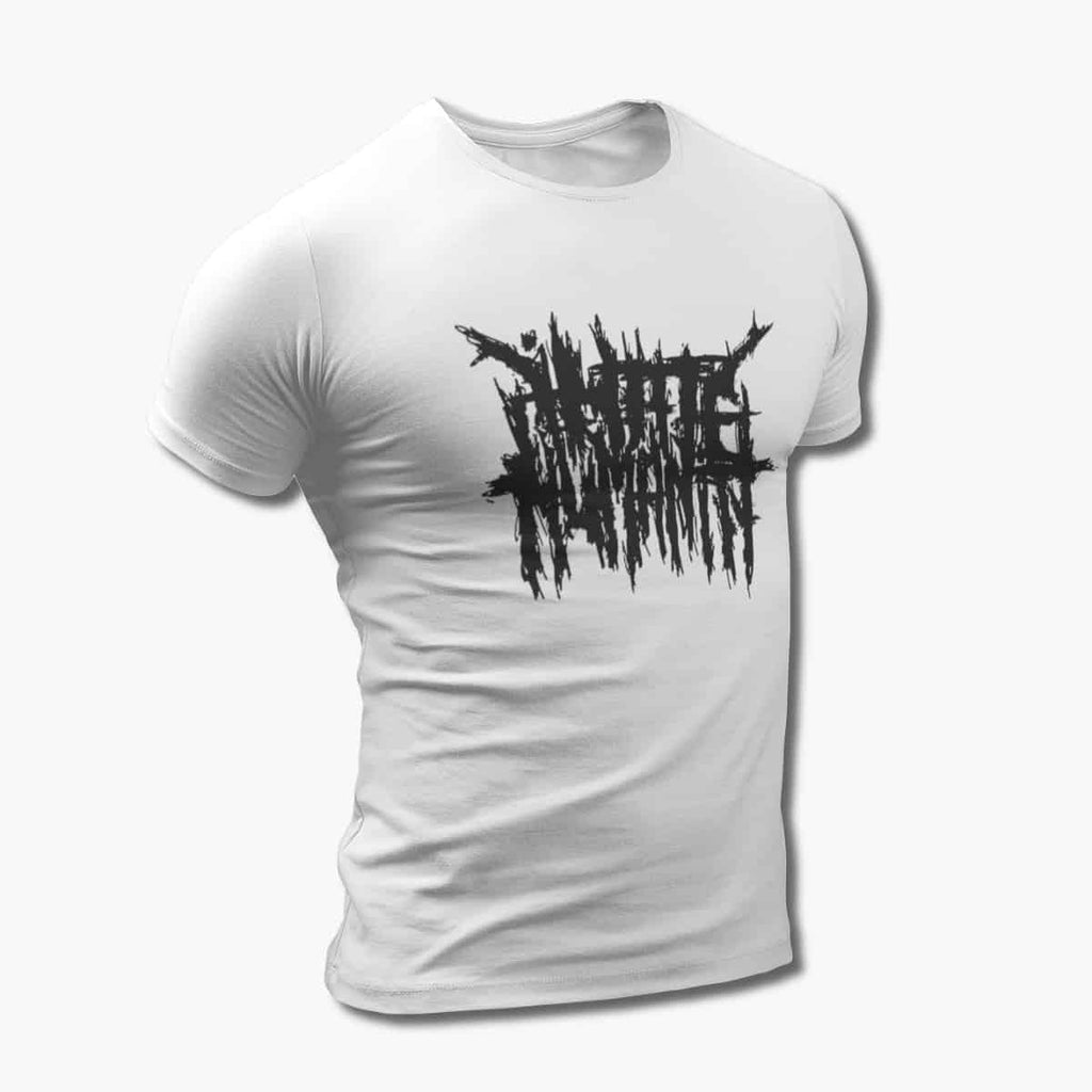I Hate Humanity T-Shirt, I Hate Humanity Logo White Tee Shirt, Brutal Death Metal Merchandise