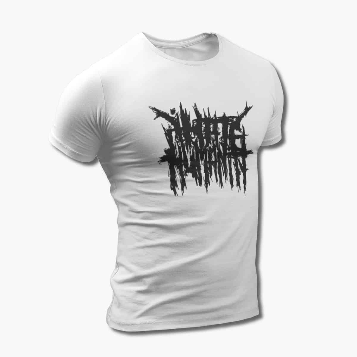 I Hate Humanity T-Shirt, I Hate Humanity Logo White Tee Shirt, Brutal Death Metal Merchandise