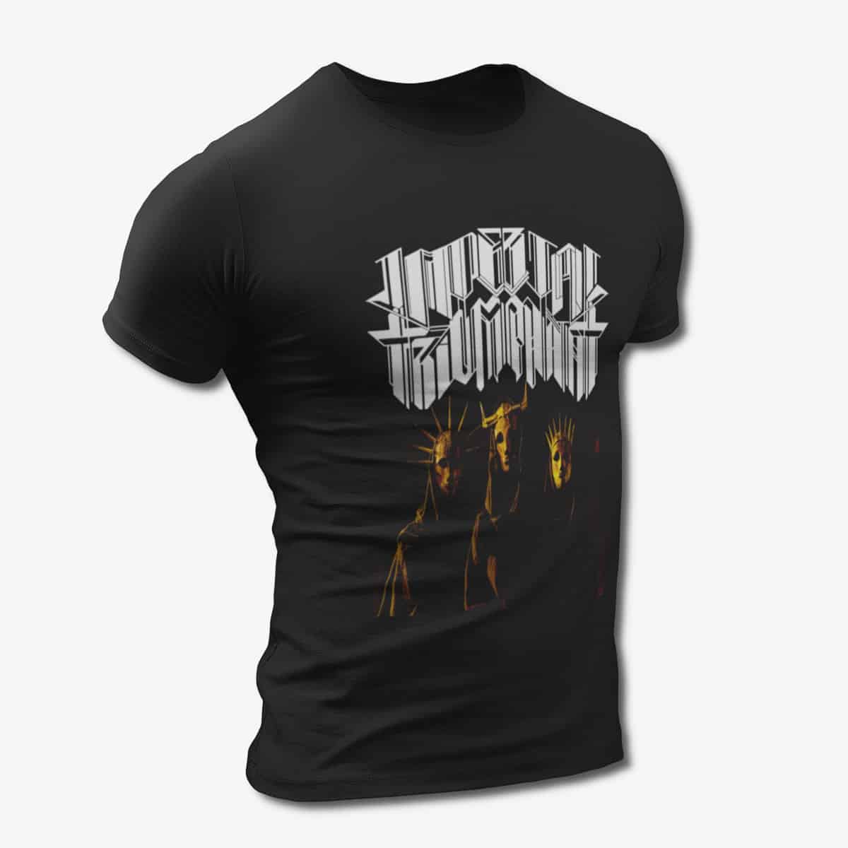 Imperial Triumphant T-Shirt, Imperial Triumphant Trio Black Tee Shirt, Technical Black Metal Merchandise