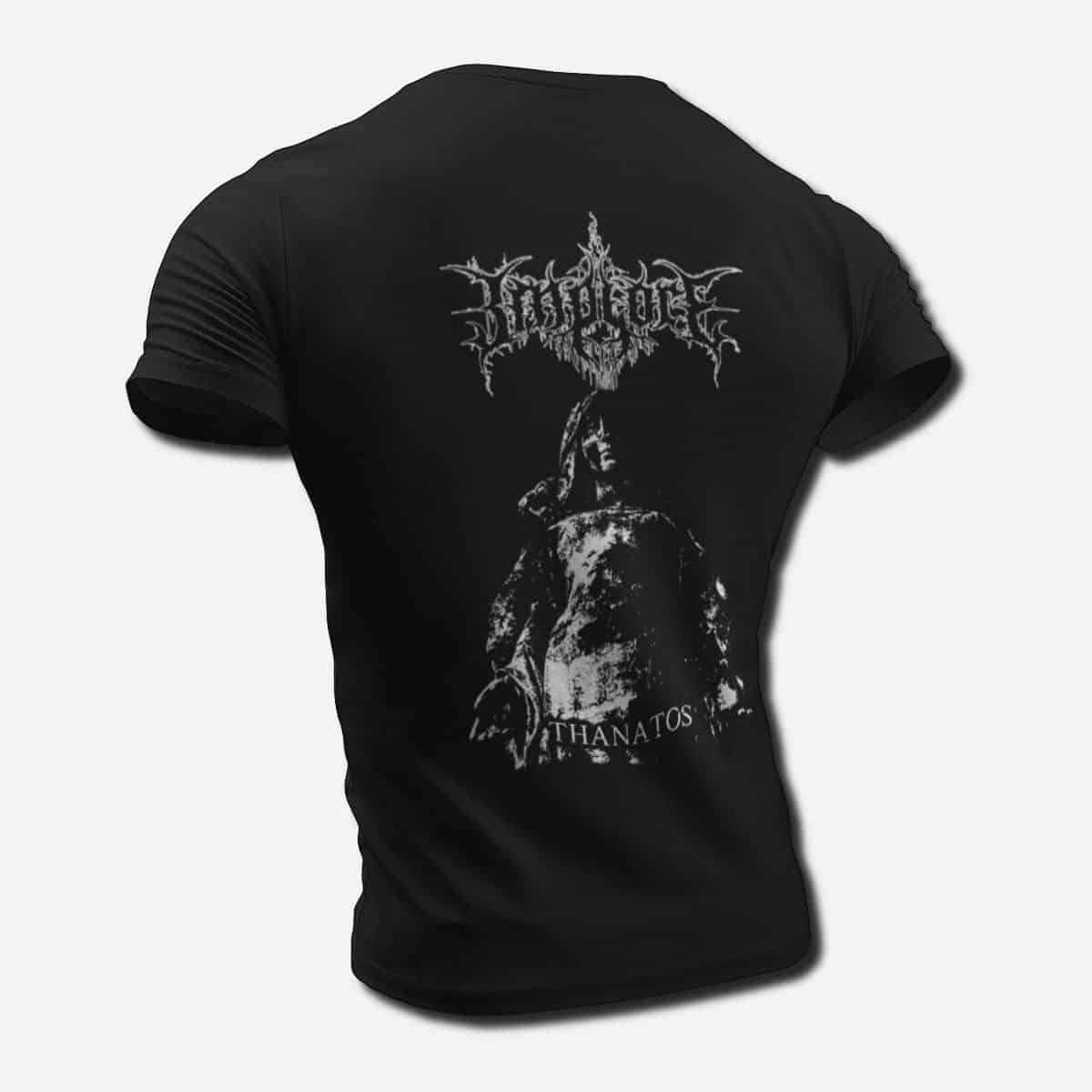 Implore Band T-Shirt, Implore Thanatos Tee Shirt, Blackened Death Metal Merch