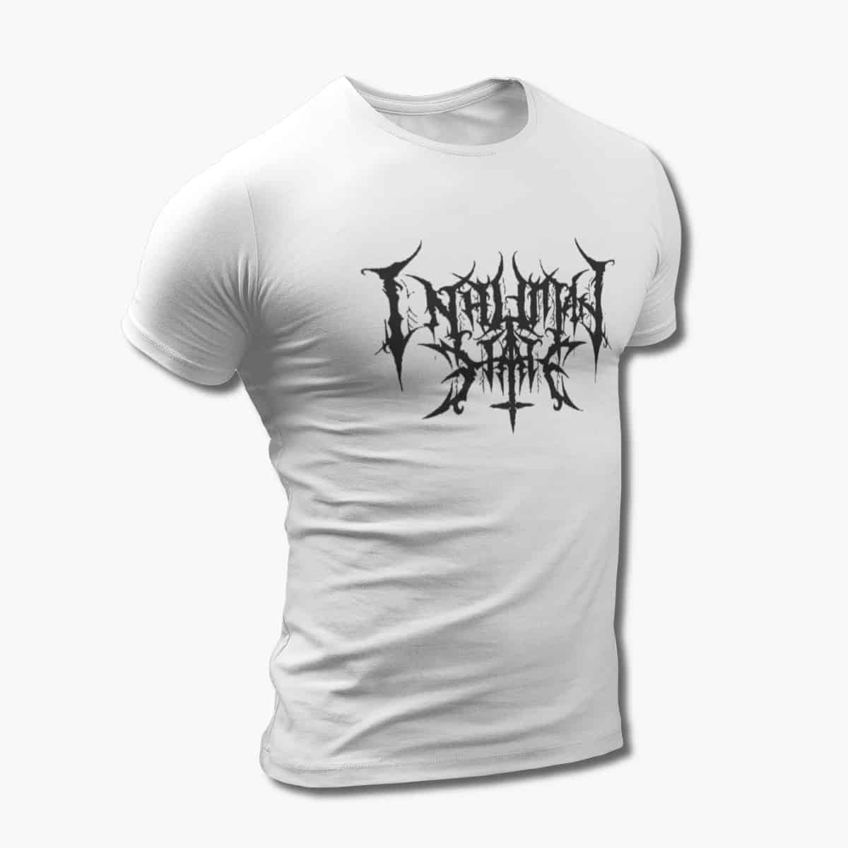 Inhuman Hate T-Shirt, Inhuman Hate Logo White Tee Shirt, Black Metal Merchandise