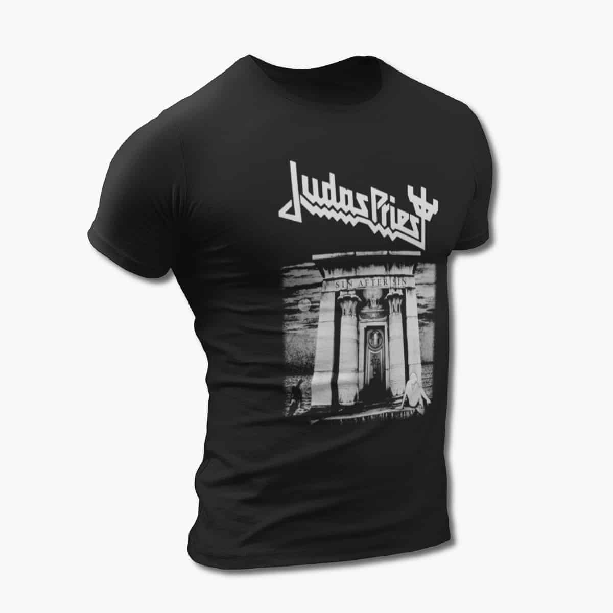 Judas Priest T-Shirt, Judas Priest Sin After Sin Black Tee Shirt, Heavy Metal Merchandise