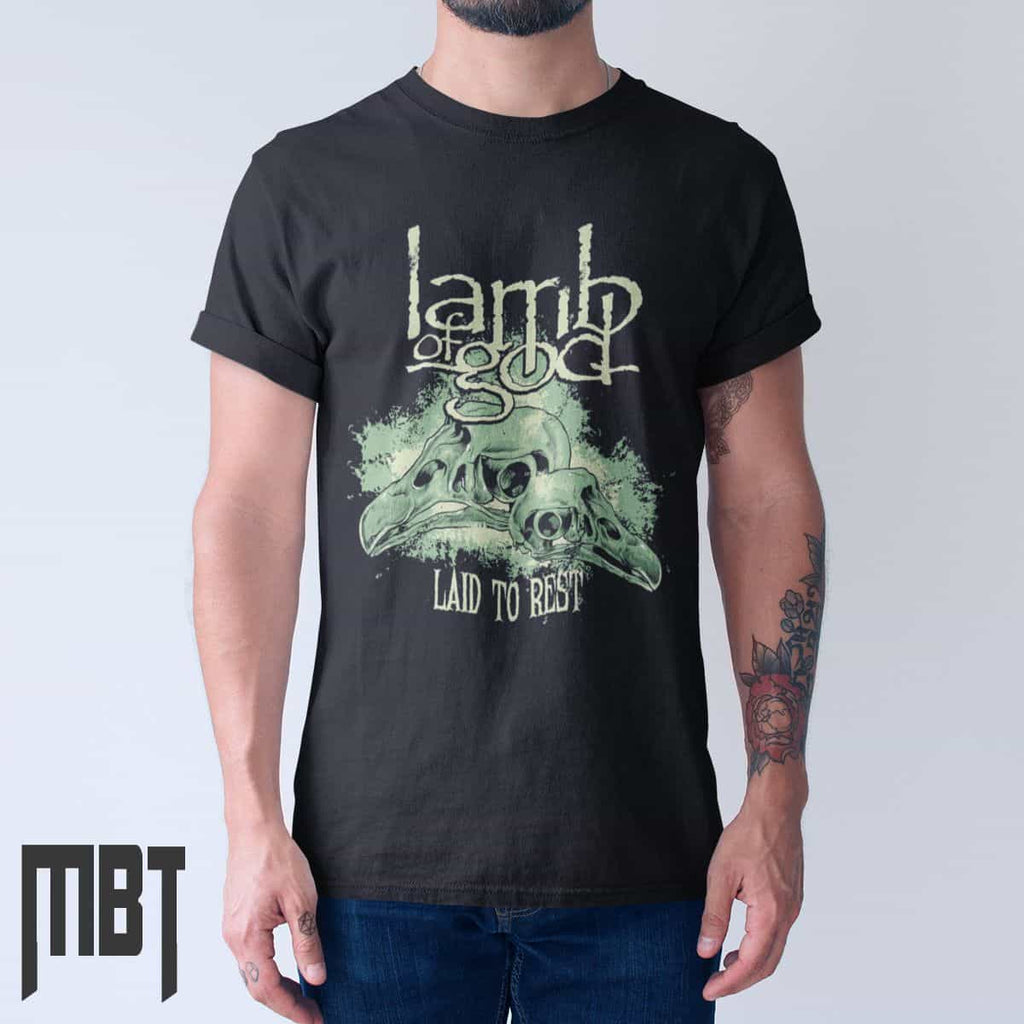 Lamb of God Band T-Shirt, Lamb of God Laid To Rest Artwork Tee-Shirt, Death Metal Merch