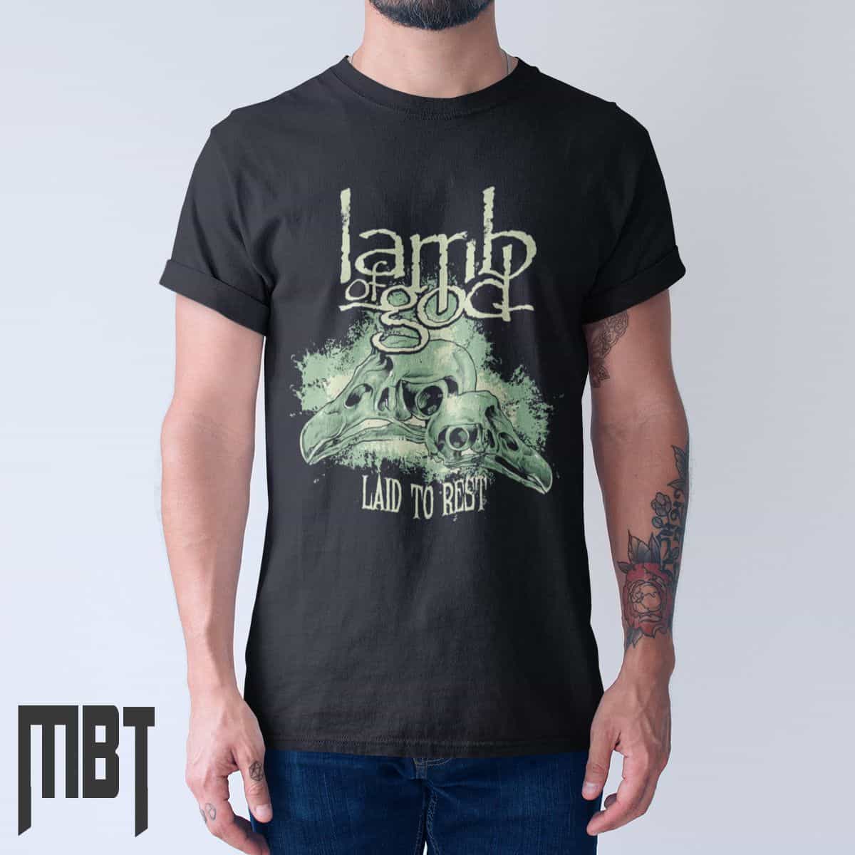 Lamb of God Band T-Shirt, Lamb of God Laid To Rest Artwork Tee-Shirt, Death Metal Merch