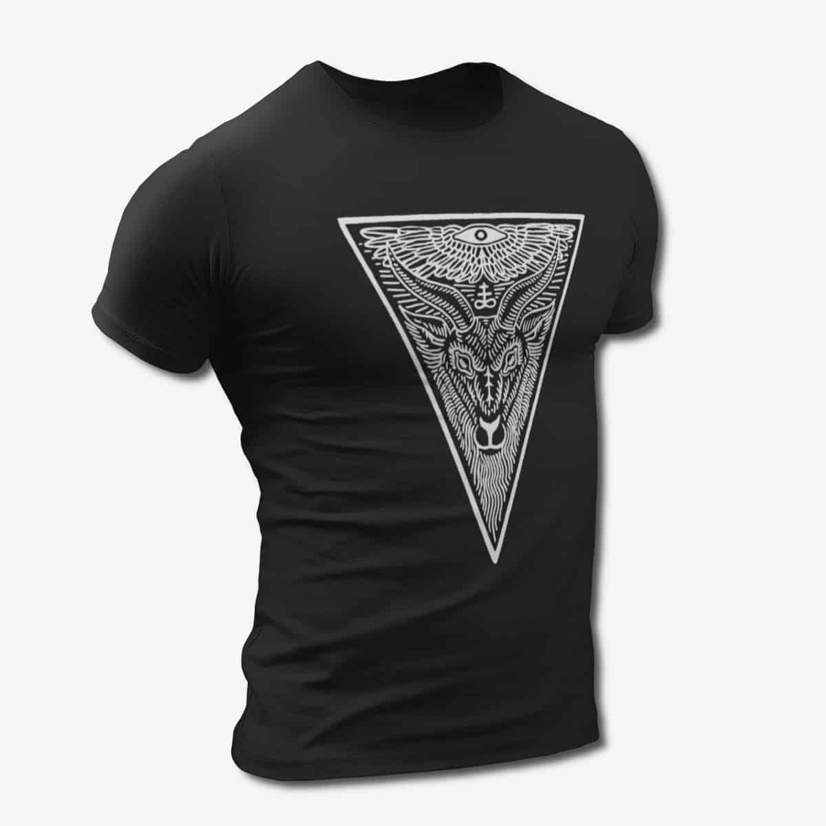 Lucifer Goath T-Shirt, Lucifer Goath Artwork Black T-Shirt