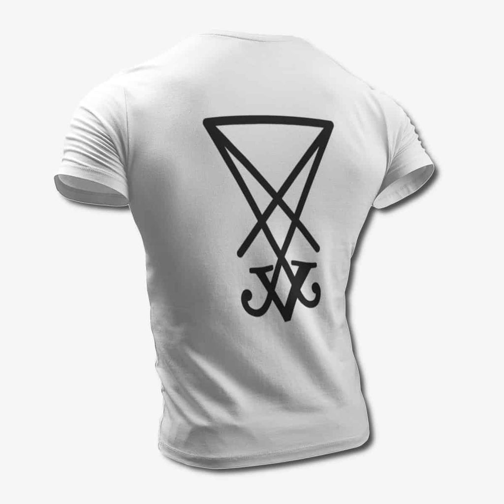 Lucifer Sign T-Shirt, Sign of Lucifer White T-Shirt