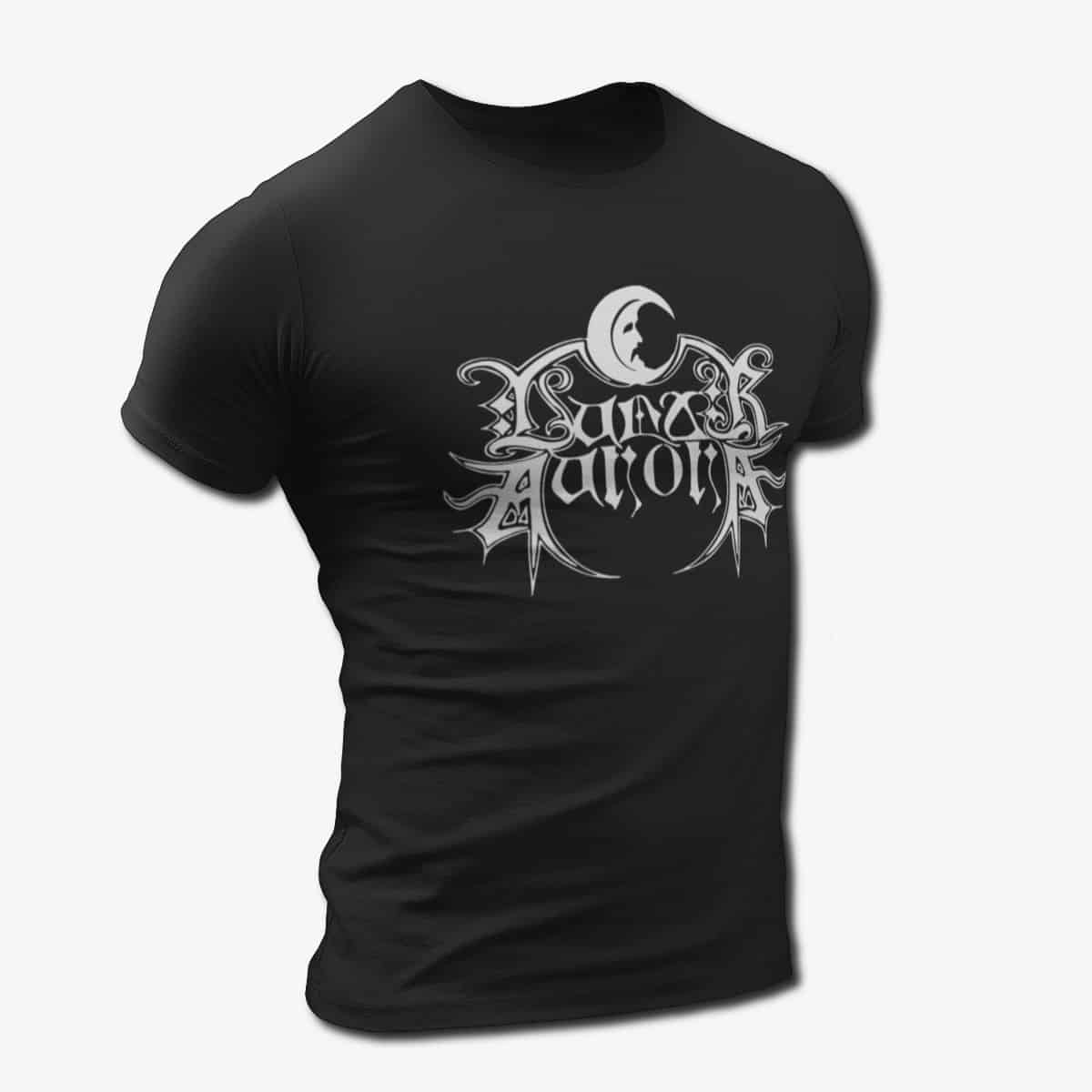 Lunar Aurora Band T-Shirt, Lunar Aurora Logo Tee Shirt, Black Metal Merch
