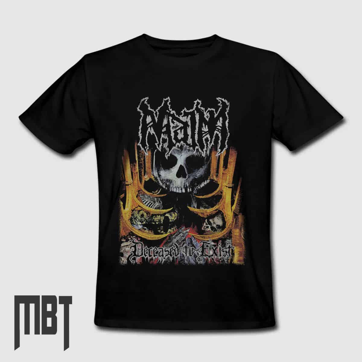 Maim Band T-Shirt, Maim Deceased to Exist Cover Tee-Shirt, Death Metal Merch