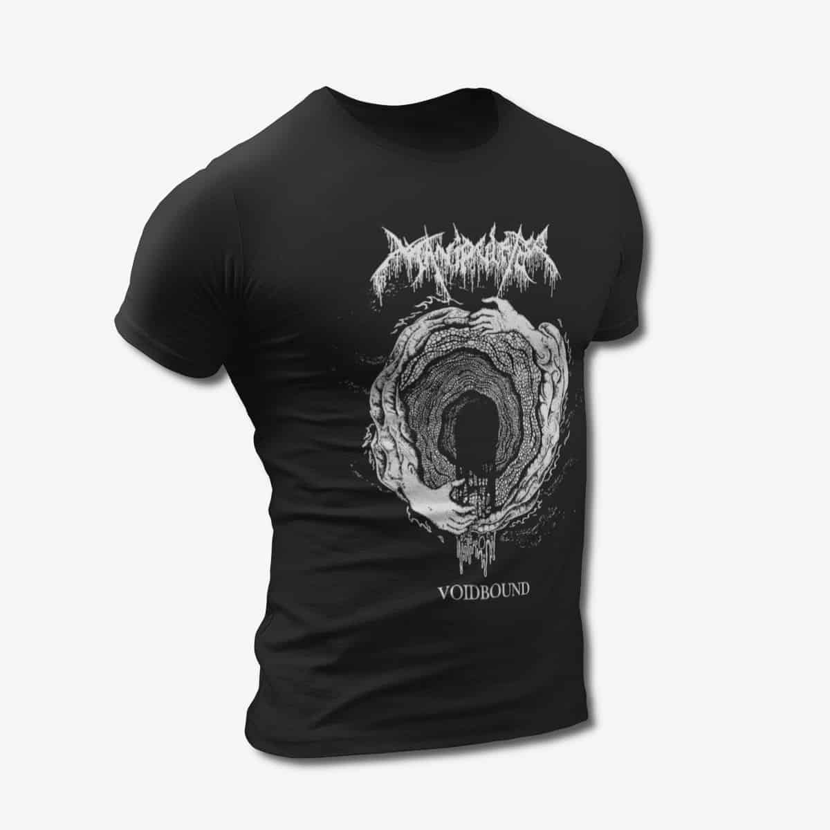 Manipulator T-Shirt, Manipulator Voidbound Black Tee Shirt, Death Metal Merchandise