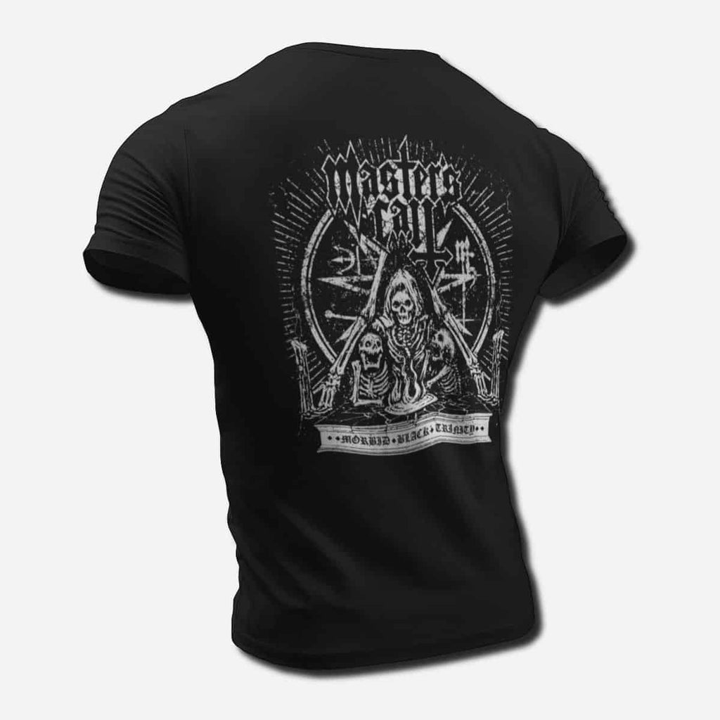 Master’s Call Band T-Shirt, Masters Call Morbid Black Trinity Tee Shirt, Death Metal, Black Metal Merch