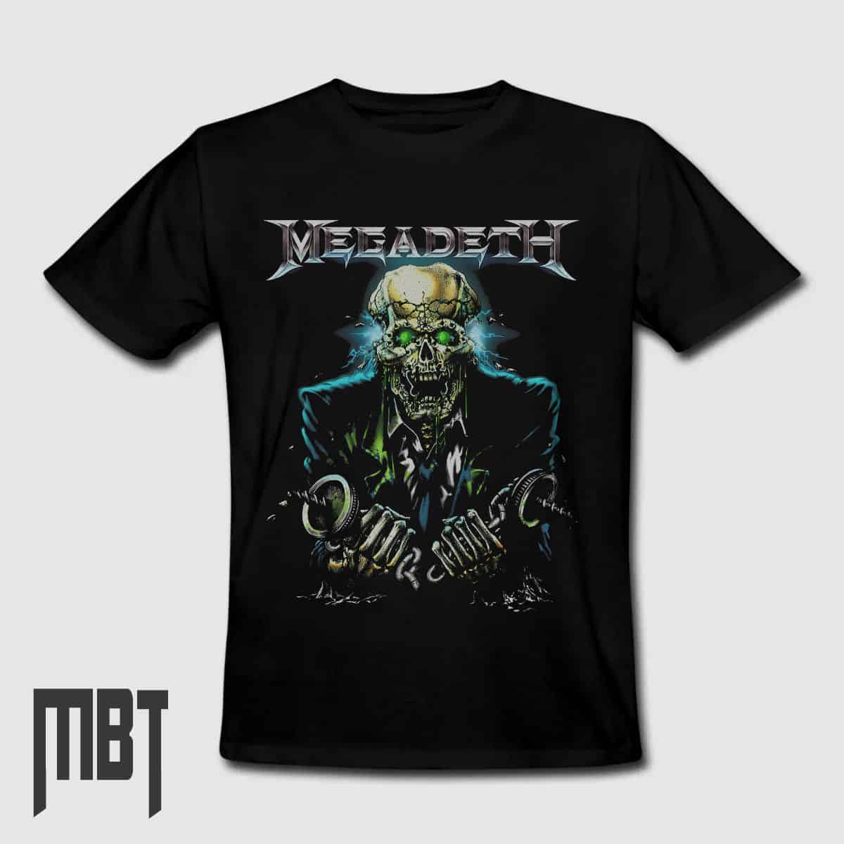 Megadeth T-Shirt, Megadeth Skull Tee-Shirt, Metal Merch