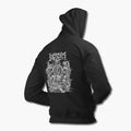 Napalm Death Zip Hoodie, Napalm Death Artwork Black Zip Sweatshirt