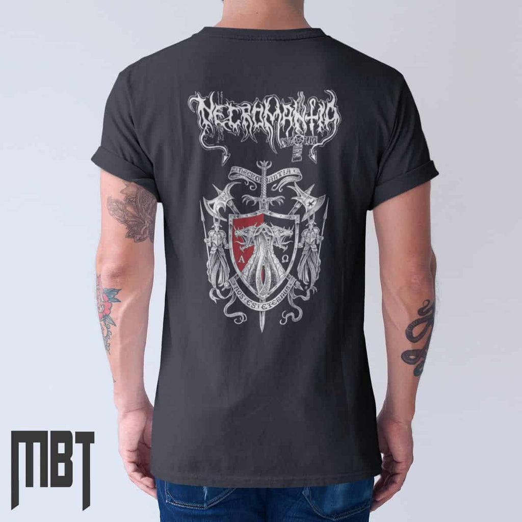 Necromantia Band T-Shirt, Necromantia Nekromanteion Cover Tee-Shirt, Black Metal Merch