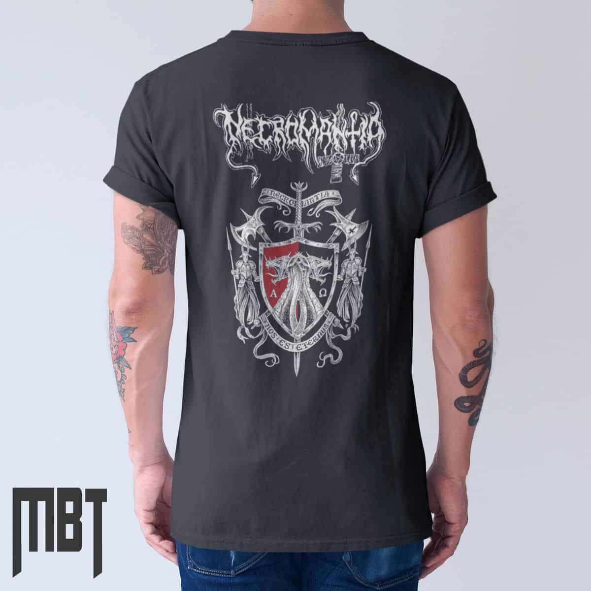 Necromantia Band T-Shirt, Necromantia Nekromanteion Cover Tee-Shirt, Black Metal Merch