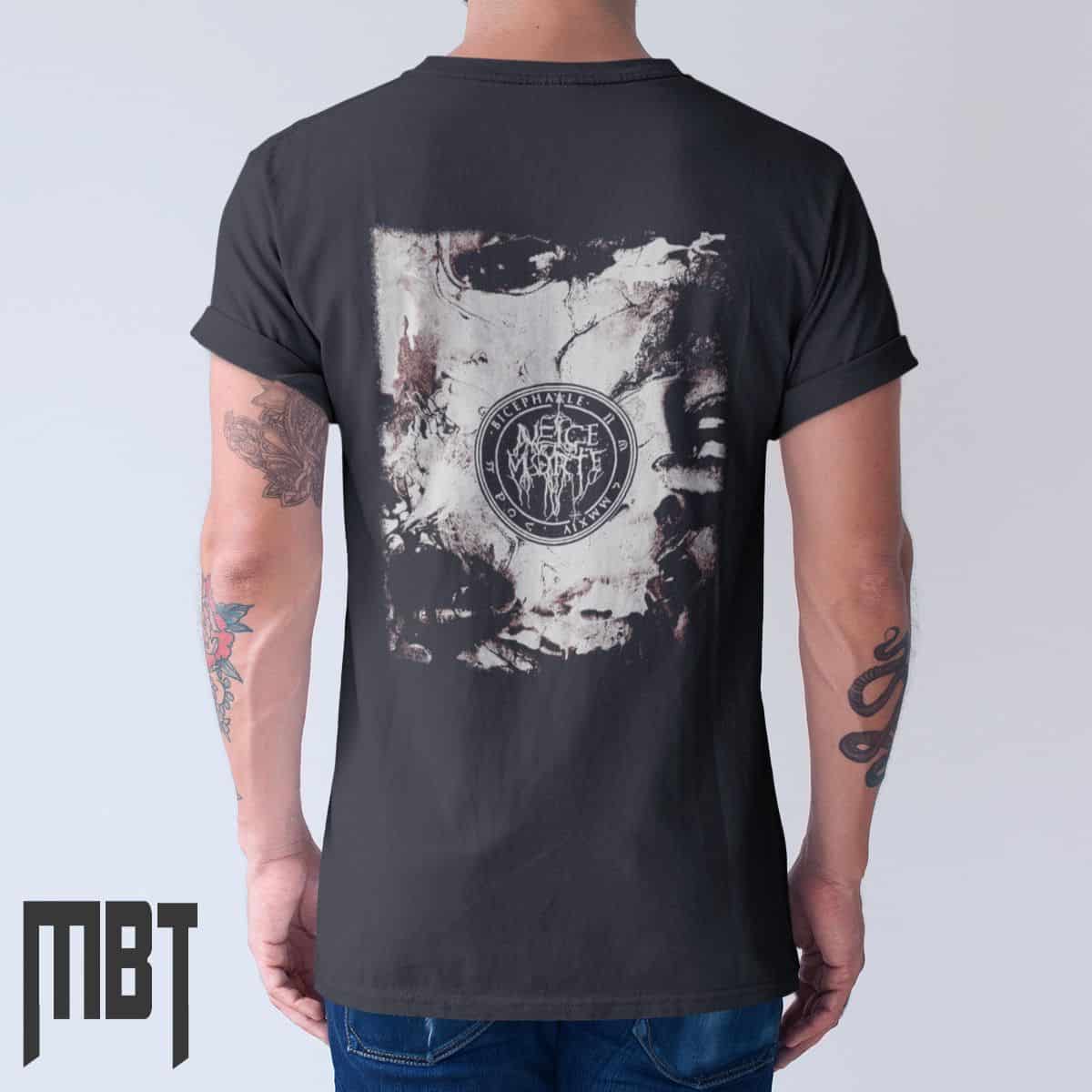 Neige Morte Band T-Shirt, Neige Morte Bicephaale Cover Tee-Shirt, Black Metal Merch