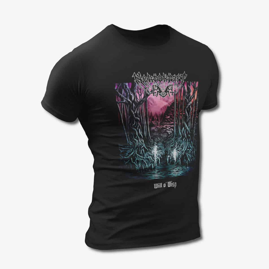 Nekrokraft T-Shirt, Nekrokraft Will o’ Wisp Black Tee Shirt, Black Metal Merchandise