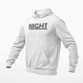 Night Hoodie, Night Logo White Hoodie, Hard Rock Merchandise