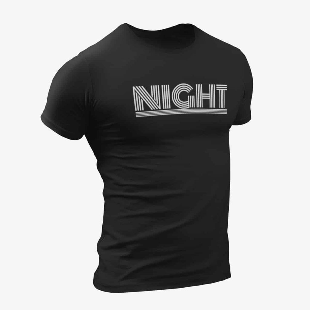 Night T-Shirt, Night Band Logo Black T-Shirt, Hard Rock Merchandise