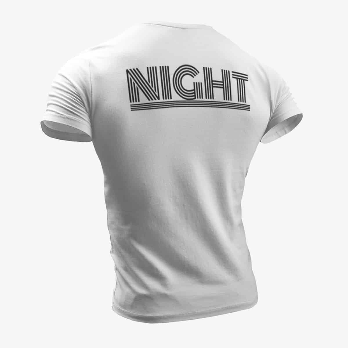 Night T-Shirt, Night Band Logo White T-Shirt, Hard Rock Merchandise