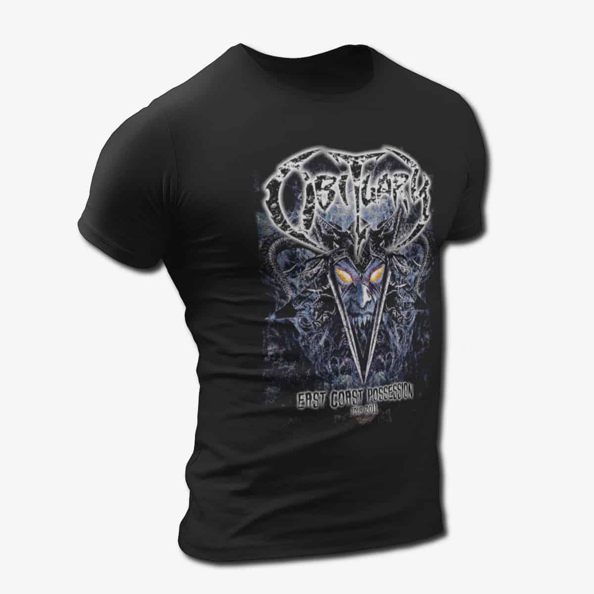 Obituary Band T-Shirt, Obituary Concert Artwork Tee Shirt, Death Metal Merch
