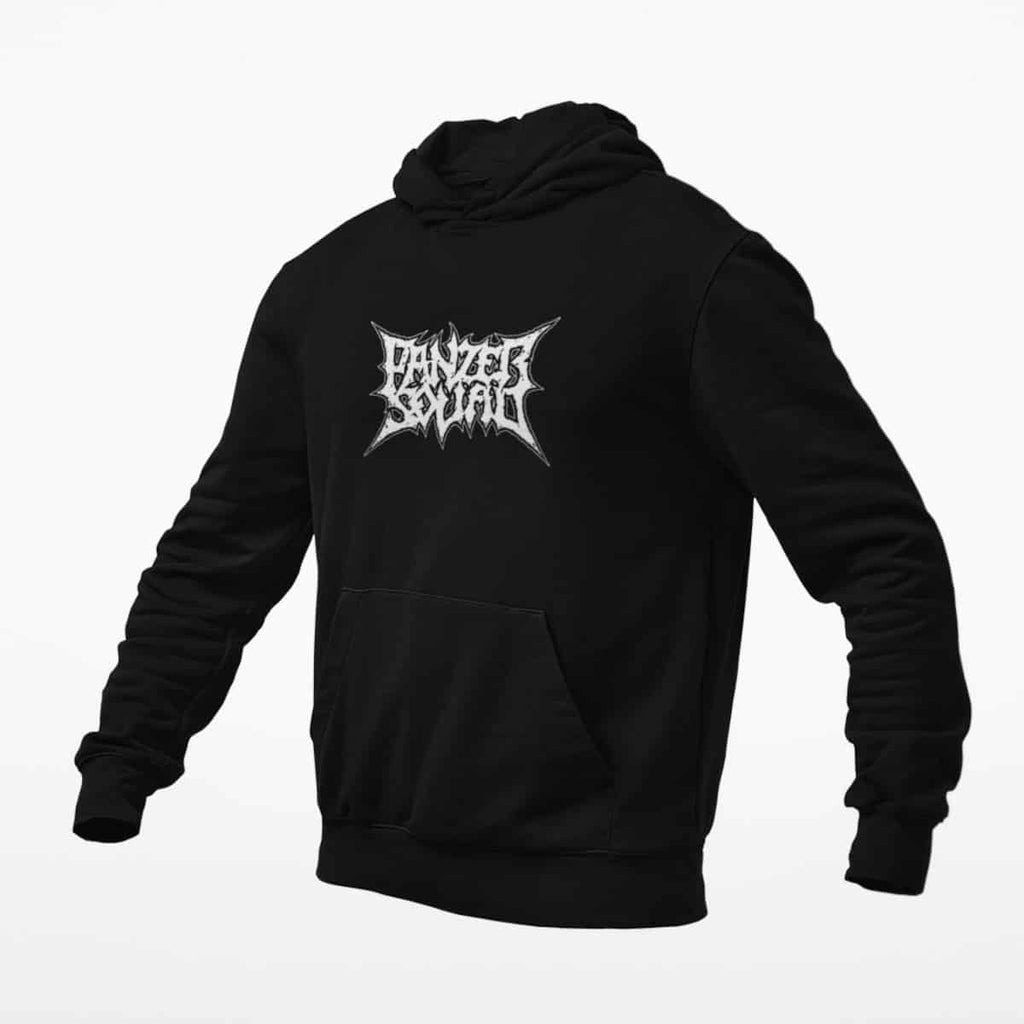 Panzer Squad Hoodie, Panzer Squad Logo Black Hoodie, Black Metal Merchandise