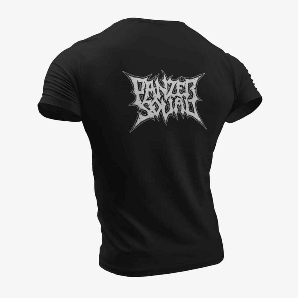 Panzer Squad T-Shirt, Panzer Squad Logo Black T-Shirt, Black Metal Merchandise