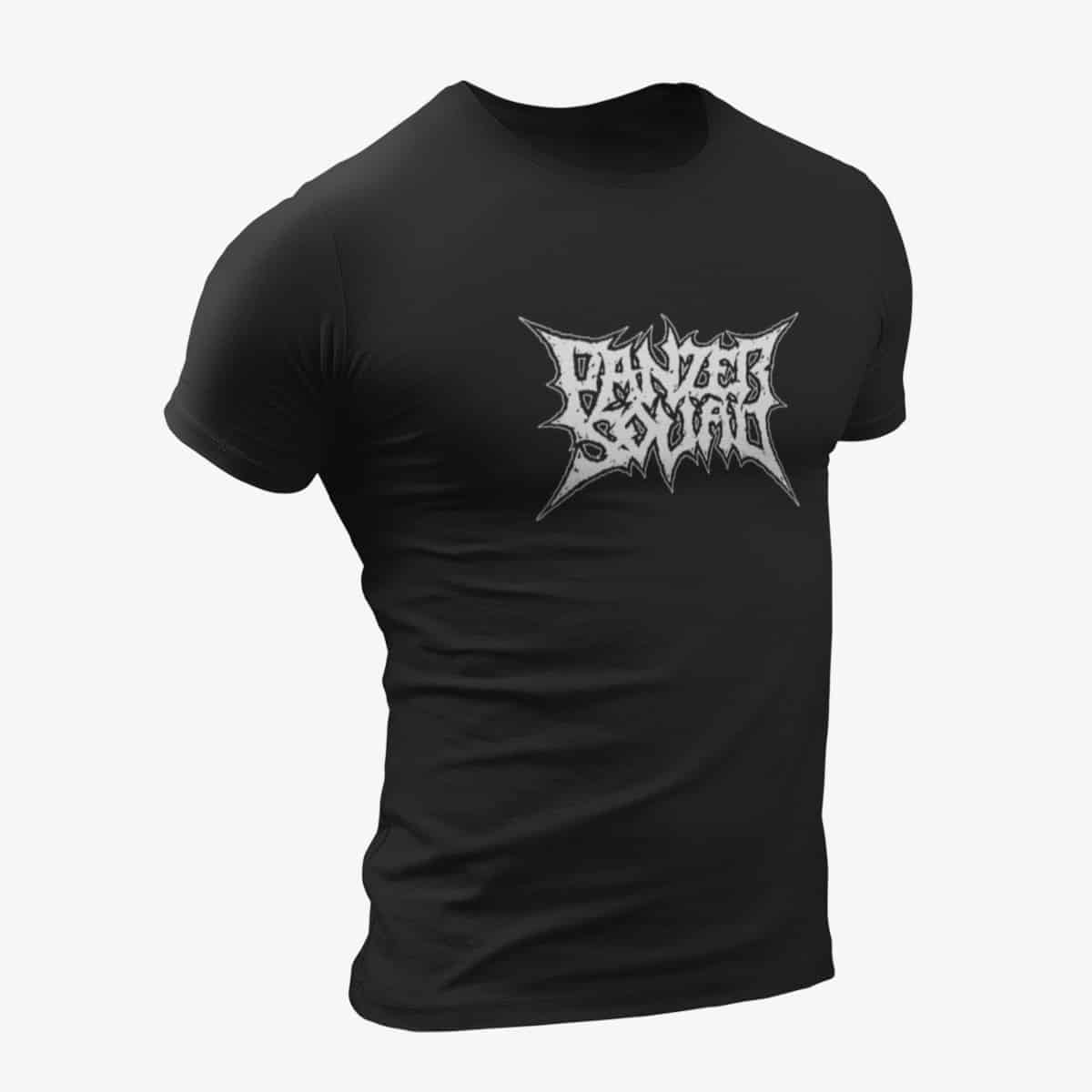 Panzer Squad T-Shirt, Panzer Squad Logo Black T-Shirt, Black Metal Merchandise