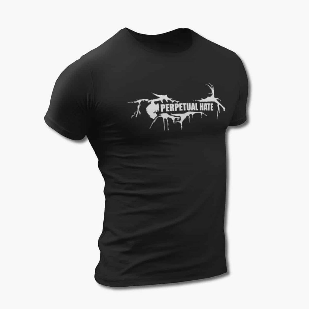 Perpetual Hate T-Shirt, Perpetual Hate Logo Black Tee Shirt, Death Metal Merchandise